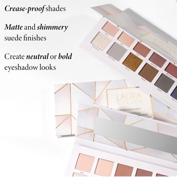 LAURA GELLER Eyeshadow Seasonless Staples Reigning Rose 14 Multi-Finish Pallet - Picture 5 of 6